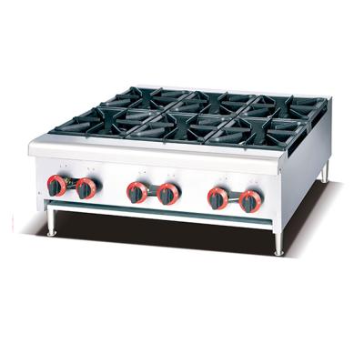 China Hotels Best Selling Superb 6 Flame Burners Gas Stove for sale