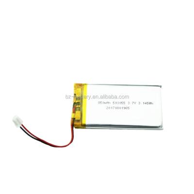 China Toys Customized BZ 503055 850mah 3.7V For Medical Product Rechargeable LiPo Battery for sale