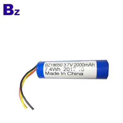 China Toys China 18650 Lithium Battery Manufacturer OEM Batteries 2000mAh 3.7V High Quality Li-ion Rechargeable Battery for sale