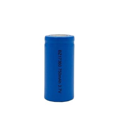 China Toys BZ 17360 750mAh 3.7V Li-ion Battery Customized Cylindrical Battery for sale