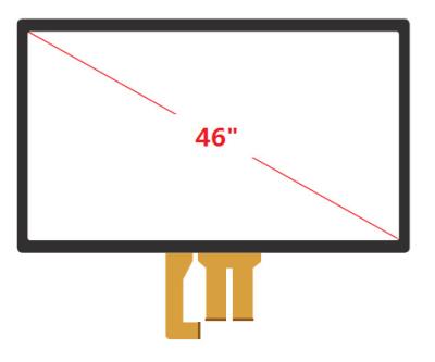 China El panel capacitivo proyectado tacto de la pantalla táctil del punto del PCT 46