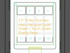 3.5“ 16 Key Touchkey matrix Resistive Touch Screen / Touch Screen Display Panel