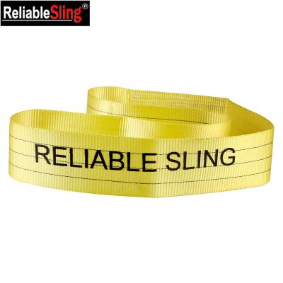 China Simplex Lifting Goods Polyester Flat Belt Endless One Way Sling for sale