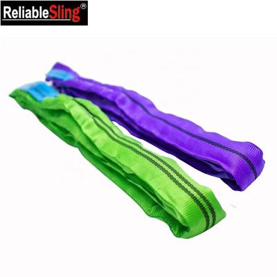 China For Endless Lifting Rigging And Lifting Applications Polyester Color Coded Polyester Round Hoisting Sling for sale