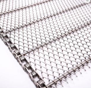 China WeerstandsKettingoverbrenging op hoge temperatuur Vlak Flex Belt Wire Mesh voor Transportband Te koop