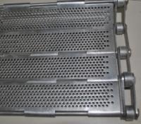 China Perforierter 430 Edelstahl Chip Conveyor Chain Plate Belt zu verkaufen