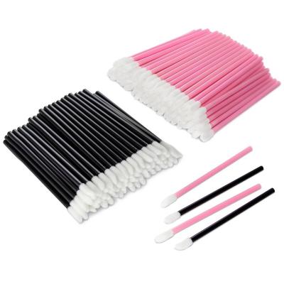 China Cheap price 100pcs/bag soft hair lip brush disposable lipstick wands one off lipstick brushes for sale