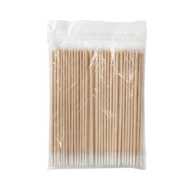 China Biodegradable Eco-friendly Wooden Eyelash Stick Competitive Price Cleansing Sharp Cotton Pad For Makeup for sale