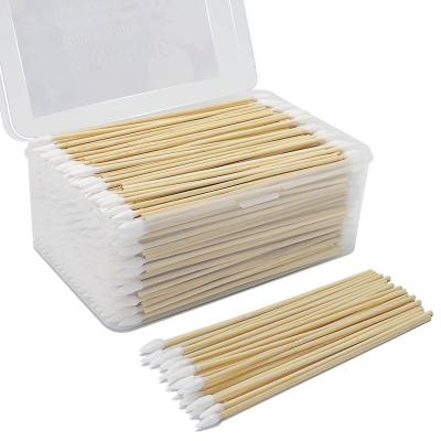 China 100% Eco-friendly 500pcs With Storage Case 6 Inch Mini Pointed Cotton Swabs Long Bamboo Stick for sale