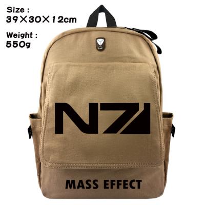 China With USB Mass Effect Bags Students Backpack Cartoon Pattern Design Waterproof School Bag Customize Canvas Backpack for sale