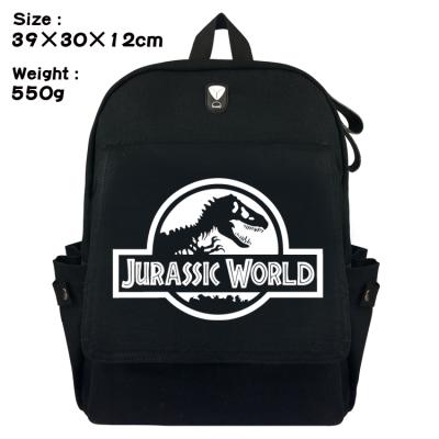 China With USB Jurassic World Bags Students Backpack Cartoon Pattern Design Waterproof School Bag Unisex Customize Canvas Backpack for sale