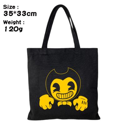 China Winding anti-theft and ink machine anime shoulder packing shopping bag canvas large capacity peripheral single tide current backpack for sale