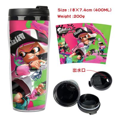 China Splatoon Viable Anime Double Wall Travel Peripheral Mug, Custom Unisex Anime Creative Coffee With Lid Water Cup Mug for sale