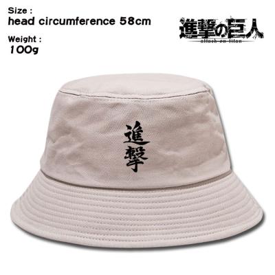 China Plush Attack On The Anime Peripheral Fisherman Hat Sun Bucket Hat Unisex Men Women Unisex Men's Titan Anime Fashion Breathable Double Sided Hat for sale