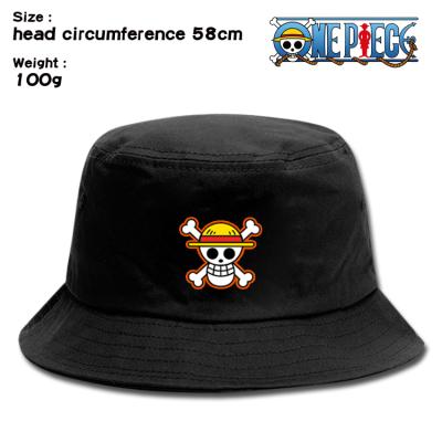 China Wholesale ONE PIECE Plush Anime Printed Modeling Fashion Cute Casual Trend Outdoor Shade Bucket Hat for sale