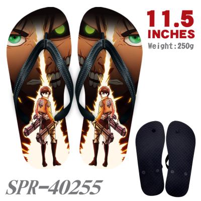 China CUSHIONING attack on printable flip flops custom wholesale unisex titan anime slippers summer beach peripheral sandals for sale