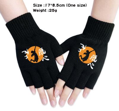 China Haikyuu Anime Half Finger Proof 14 Style Hand Cover Touch Screen Finger and Peripheral Knitted Warm Cold Finger Cover MC790 for sale