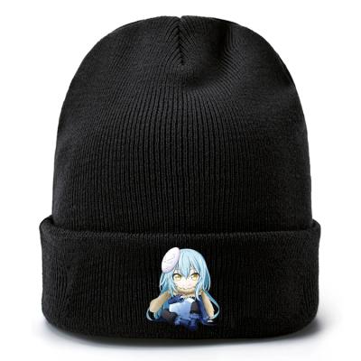 China 2021 New Arrival COMMON Hot Japanese Anime Knitted Hat Shaping Solid Soft Comfortable Knitted Beanie Hat For Men And Women for sale