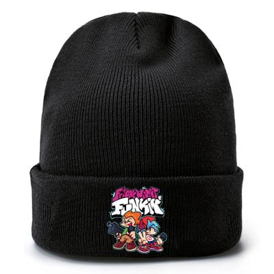 China COMMON Funkin Anime Cartoon Unisex Cold Proof Friday Night Peripheral Hip Hophat Keep Warm Short Unisex Knitted Hat for sale