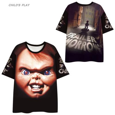 China Anti-Wrinkle Child's Play Cosplay Costume 3D T-shirt Printing Tops Short Casual Cartoon Shirt Sleeve Anime Leisure Graphic Clothes for sale