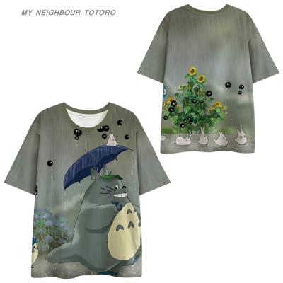 China Anti-Wrinkle Anime My Neighbor Totoro 3D Printed T-shirts Design Unisex Casual Apparel T-shirts Animation T-shirts Designer Loose Tops for sale