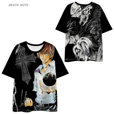 China Anti-Wrinkle 10 Styles Death Note Anime Cosplay 3D Cartoon Character Anime Digital Printing Shorts Sleeves Current Tide T-Shirts for sale