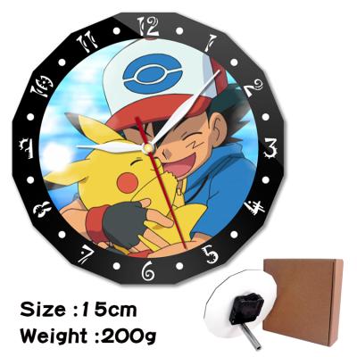 China Modern Design Antique Creative Anime Style Items Peripheral Wall Clocks Shape Decoration Acrylic Double Layer Wall Clock Alarm Clock for sale