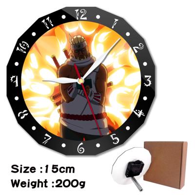 China Antique Style Custom Printed Japan Anime Clock Fashion Decoration Items Double Layer Acrylic Wall Clock Alarm Clock for sale