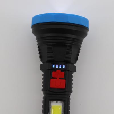 China USB Charging From USB Cable Flashlight Factory Supplier Directly Rechargeable Battery Cable Tactical Strong Hunting Flashlight Fire Powerful Flashlight for sale