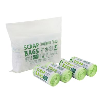 China Bolsas de basura de superficie plana compostables, ecológicas y empacadas con una bolsa exterior en venta