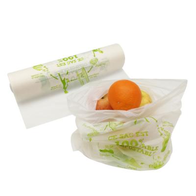 Chine Sacs de produits biodégradables à plateau Sacs de fruits et légumes compostables sur mesure à vendre