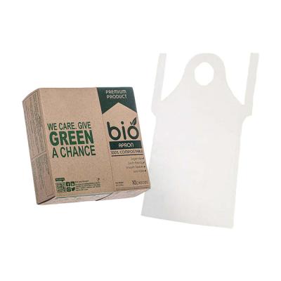 China Custom Size Compostable Aprons Biodegradable Disposable Aprons For Painting Cooking for sale