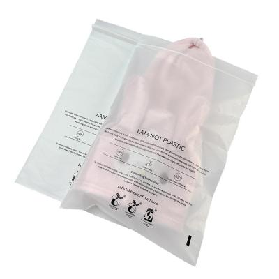 China Custom Compostable Ziplock Garment Bags For Eco Friendly Packaging for sale