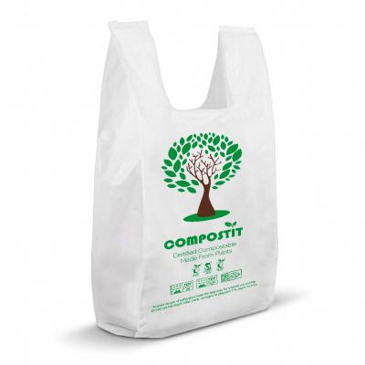 China Custom printed Certified Compostable Biodegradable plastic Carry Bags for sale