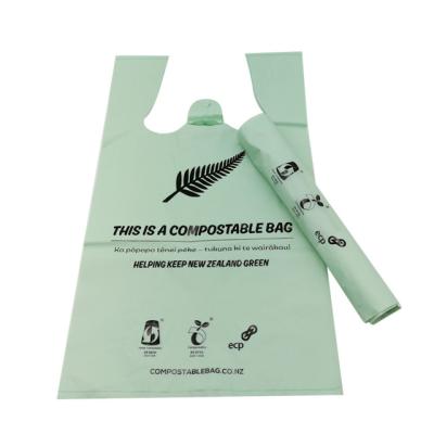 China Durable Compostable Carry Bags Cornstarch Based Eco Friendly For Groceries for sale