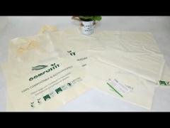 Custom Printed Reusable Compostable Shopping Bags With Soft Loop Handle