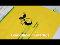 custom printed certified compostable biodegradable plastic carry bags