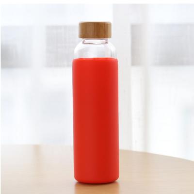 China 500ml Viable For Hot Cold Tea Water Bottle Borosilicate Glass Glass Water Bottle With Lid And Handle Strainer for sale