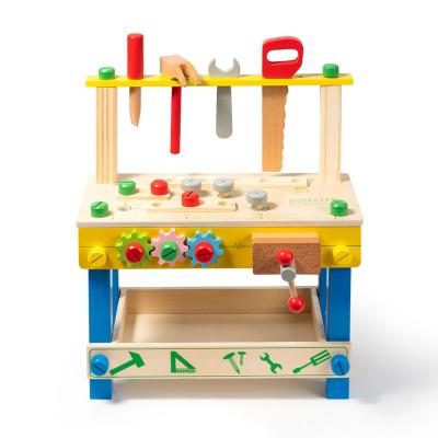 China Wooden Workbench Kid's TOY Wooden Toy Tool Wooden Toy Model Toy Wholesale Educational Pretend Play for sale