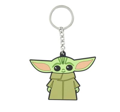 China Promotional Cute Wholesale Soft PVC Cartoon Character DIY Retailer Gifts Bag Toy Rubber Baby Yoda Dangling Doll Auto Parts for sale