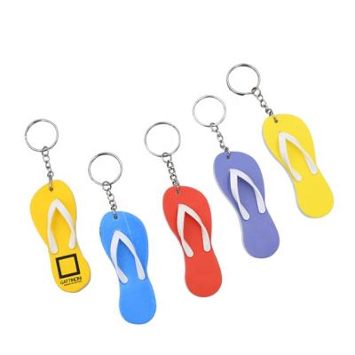 China Hot Selling Portable Mini EVA Slipper Key Chain Beach Slippers Flip Flops Key Chain for sale