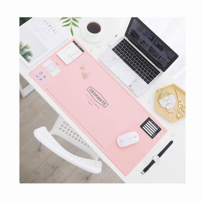 China Durable Mouse Pad Keyboard PU Oversized Mouse Pad Leather With File Storage Pocket for sale