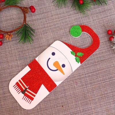 China Christmast Ornament Gifts Pattern Size Customized EVA Foam Doorknob Decorate Christmas Door Hanging Decorations for sale