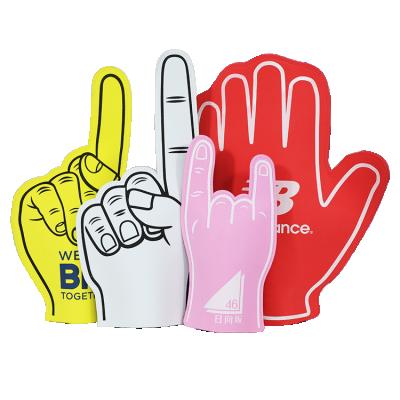 China Promotional Eco-Friendly Logo Cheer Foam Hand Eva Foam Custom Fingers Cheering Gloves for sale