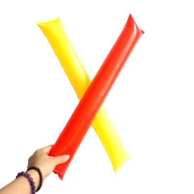 China Promotion Gift Durable Thunder Sticks Solid Color Inflatable Blow Stick For Concert Celebration for sale