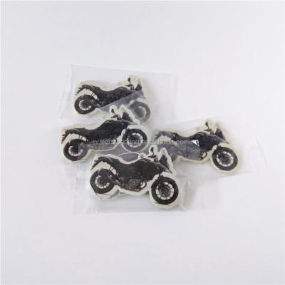 China Sports Customized 2mm Car Paper Air Freshener With Motorbike Shape for sale