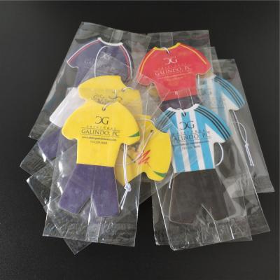 China Custom Hanging Sports Paper Car Perfume Air Freshener with Jersey Design or Team Uniform for sale