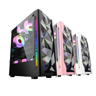 China With Single Side Panel Metal Window Panel Tempered Glass ATX Or Micro Gaming Computer PC ATX Mid Tower Case for sale