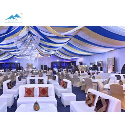 China 10x20m Beige White Waterproof And UV Proof Saudi Arabia Waterproof Parties Catering Wedding Tent for sale