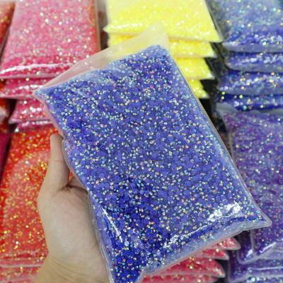 China Bulk Flatback Top Sale Flat Back Rhinestone Jelly AB Resin Rhinestones For Cup Hand Made for sale